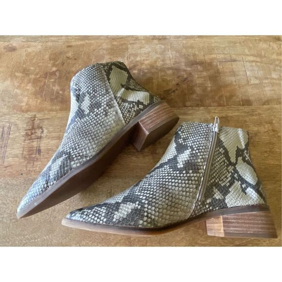 Snakeskin Ankle Boots - Picture 1 of 8